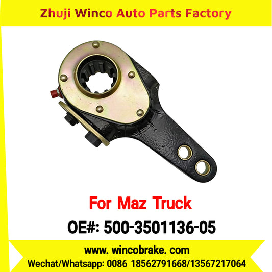 Winco OEM 500-3501136-05 Manual Slack Adjuster for MAZ Trucks Replaces Russian Heavy Duty Straight 10 Teeth Small