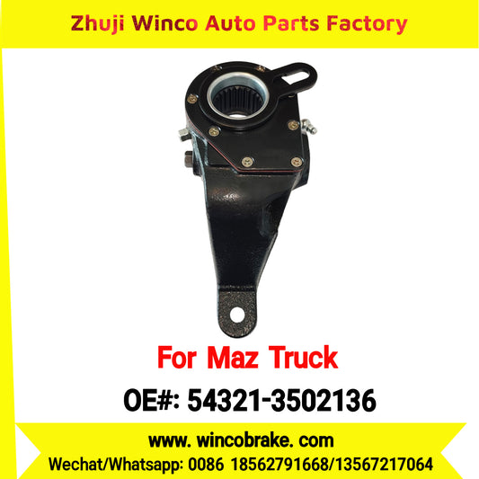Winco OEM 54321-3502136 Automatic Slack Adjuster for LH 25 Teeth MAZ Truck Russian Heavy Duty Maz Serie 150