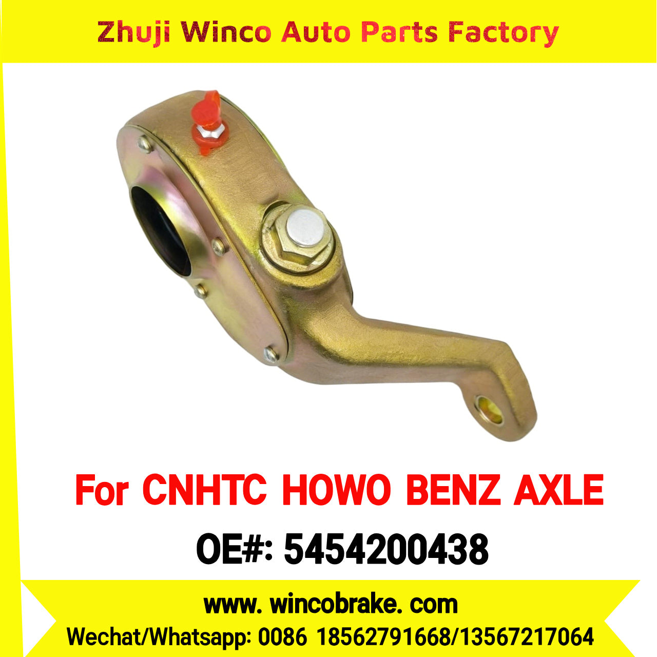 Winco OEM 5454200438 Manual Slack Adjuster for Auto Adjusting Arm for CNHTC HOWO BENZ AXLE Truck Spare Parts 26 Teeth