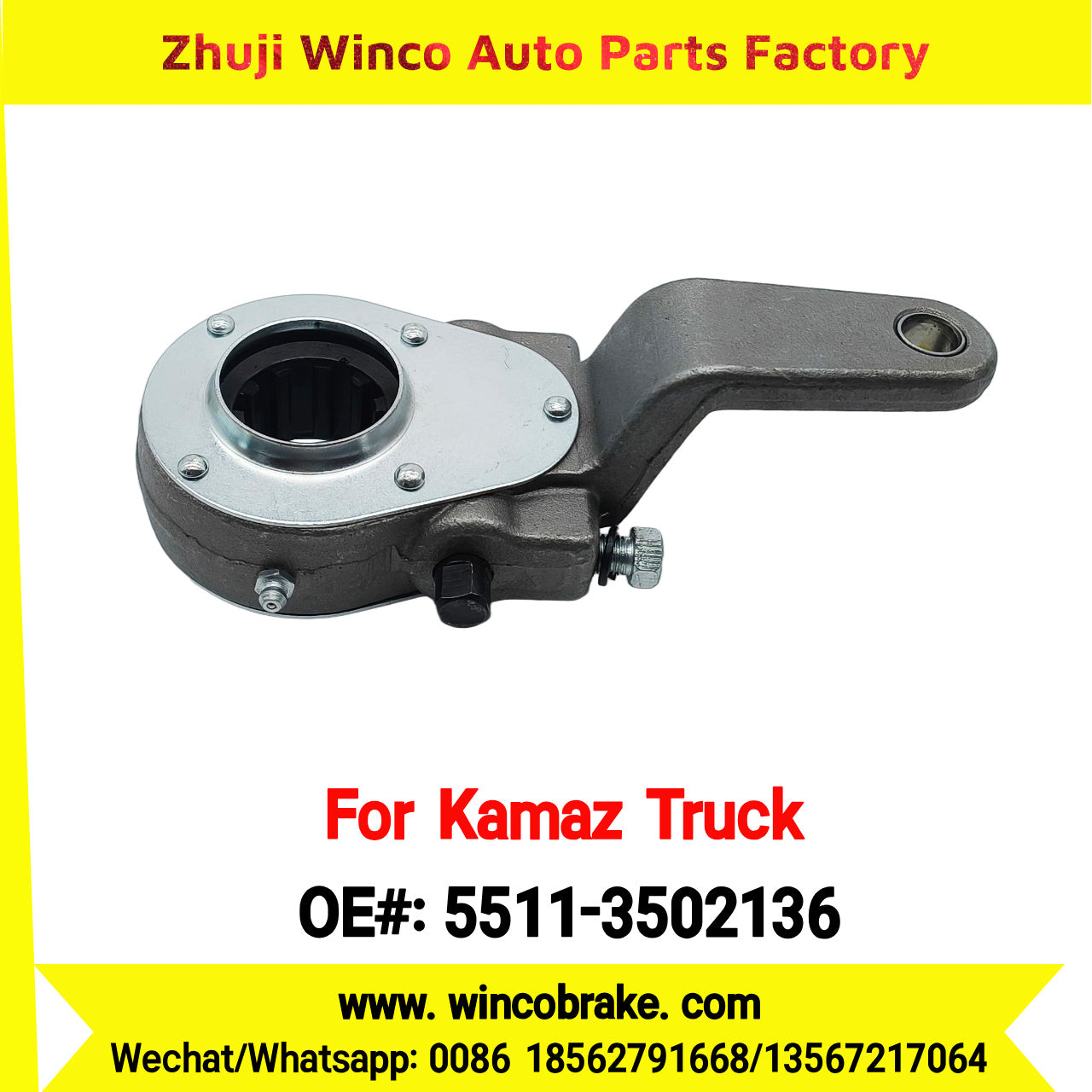 Winco OEM 5511-3502136 Manual Slack Adjuster for KAMAZ Trucks LH 10 Teeth