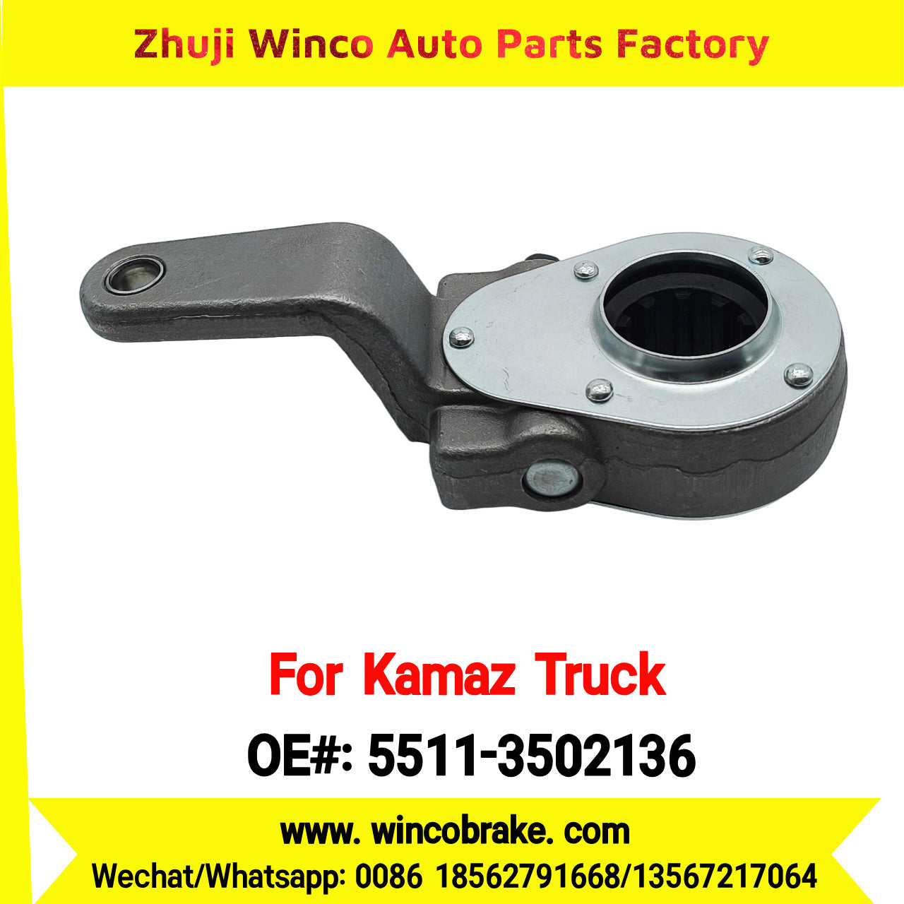 Winco OEM 5511-3502136 Manual Slack Adjuster for KAMAZ Trucks LH 10 Teeth