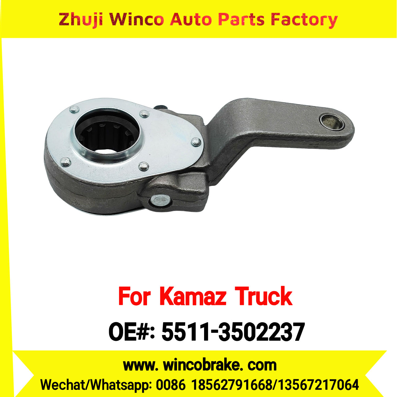 Winco OEM 5511-3502237 Manual Slack Adjuster for KAMAZ Trucks RH 10 Teeth