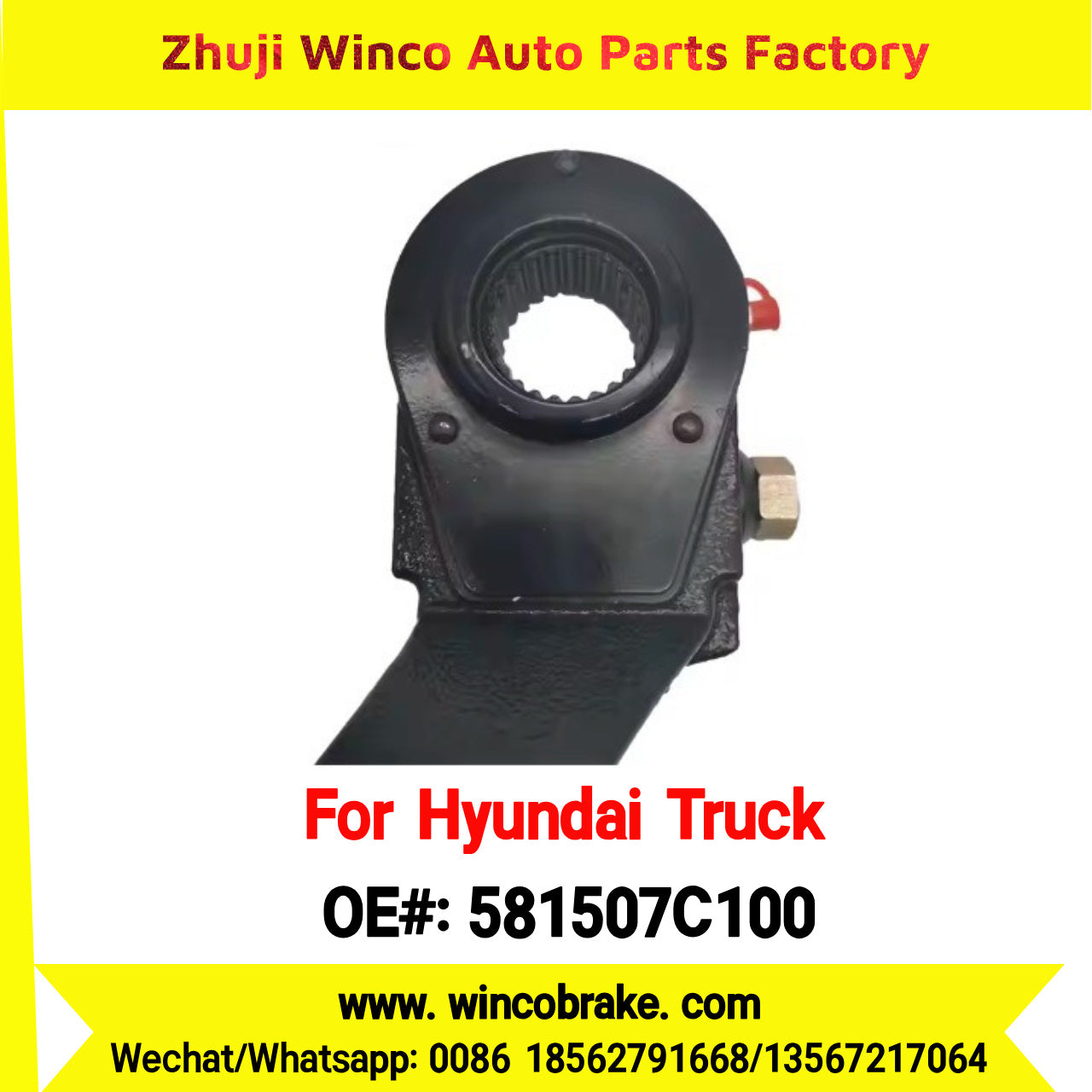 Winco OEM 581507C100 Automatic Slack Adjuster for Suit to RH Korea Trucks & Buses to Southeast Asia Market 25 Teeth