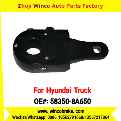 Winco OEM 58350-8A650 Manual Brake Slack Adjuster for Korea HYD Aero City Truck Straight Arm 25 Teeth