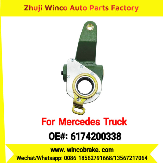 Winco OEM 6174200338 Brake Adjuster for Mercedes Benz Truck Automatic Slack Adjuster Auto Parts Brake Adjusting Arm Haldex Type 1 Hole TO FIT MERCEDES Trucks LH 26 Teeth Replace Haldex 70952