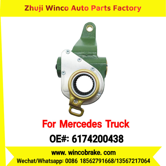 Winco OEM 6174200438 Brake Adjuster for Mercedes Benz Truck Automatic Slack Adjuster Auto Parts Brake Adjusting Arm Haldex Type 1 Hole TO FIT MERCEDES Trucks RH 26 Teeth Replace Haldex 70953