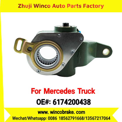 Winco OEM 6174200438 Brake Adjuster for Mercedes Benz Truck Automatic Slack Adjuster Auto Parts Brake Adjusting Arm Haldex Type 1 Hole TO FIT MERCEDES Trucks RH 26 Teeth Replace Haldex 70953