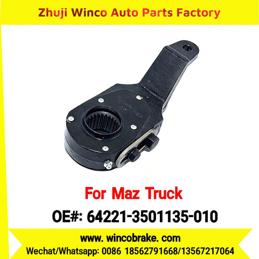 Winco OEM 64221-3501135-010 Manual Slack Adjuster for MAZ Trucks Replaces Russian Heavy Duty LH 25 Teeth