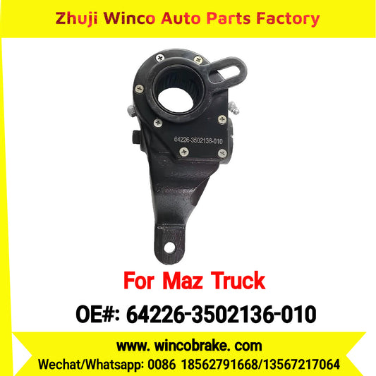 Winco OEM 64226-3502136-010 Automatic Slack Adjuster for LH 25 Teeth MAZ Truck Russian Heavy Duty Maz Serie 200