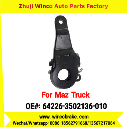 Winco OEM 64226-3502136-010 Automatic Slack Adjuster for LH 25 Teeth MAZ Truck Russian Heavy Duty Maz Serie 200