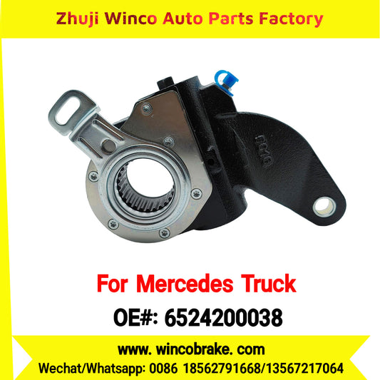 Winco OEM 6524200038 Brake Adjuster for Mercedes Benz Truck Automatic Slack Adjuster Auto Parts Brake Adjusting Arm Haldex Type 1 Hole TO FIT MERCEDES Trucks LH 26 Teeth Replace Haldex 72593