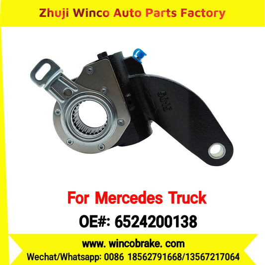 Winco OEM 6524200138 Brake Adjuster for Mercedes Benz Truck Automatic Slack Adjuster Auto Parts Brake Adjusting Arm Haldex Type 1 Hole TO FIT MERCEDES Trucks RH 26 Teeth Replace Haldex 72594