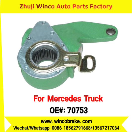 Winco OEM 70753 Brake Adjuster for Mercedes Benz Truck Automatic Slack Adjuster OEM 3894200338 Auto Parts Brake Adjusting Arm Haldex Type 1 Hole TO FIT MERCEDES Trucks RH 26 Teeth Replace Haldex 70753