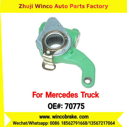 Winco OEM 70775 Brake Adjuster for Mercedes Benz Truck Automatic Slack Adjuster OEM 3074200338 Auto Parts Brake Adjusting Arm Haldex Type 1 Hole TO FIT MERCEDES Trucks Straight 26 Teeth Replace Haldex 70775