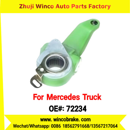 Winco OEM 72234 Brake Adjuster for Mercedes Benz Truck Automatic Slack Adjuster OEM 6194200238 Auto Parts Brake Adjusting Arm Haldex Type 1 Hole TO FIT MERCEDES Trucks RH 26 Teeth Replace Haldex 72234