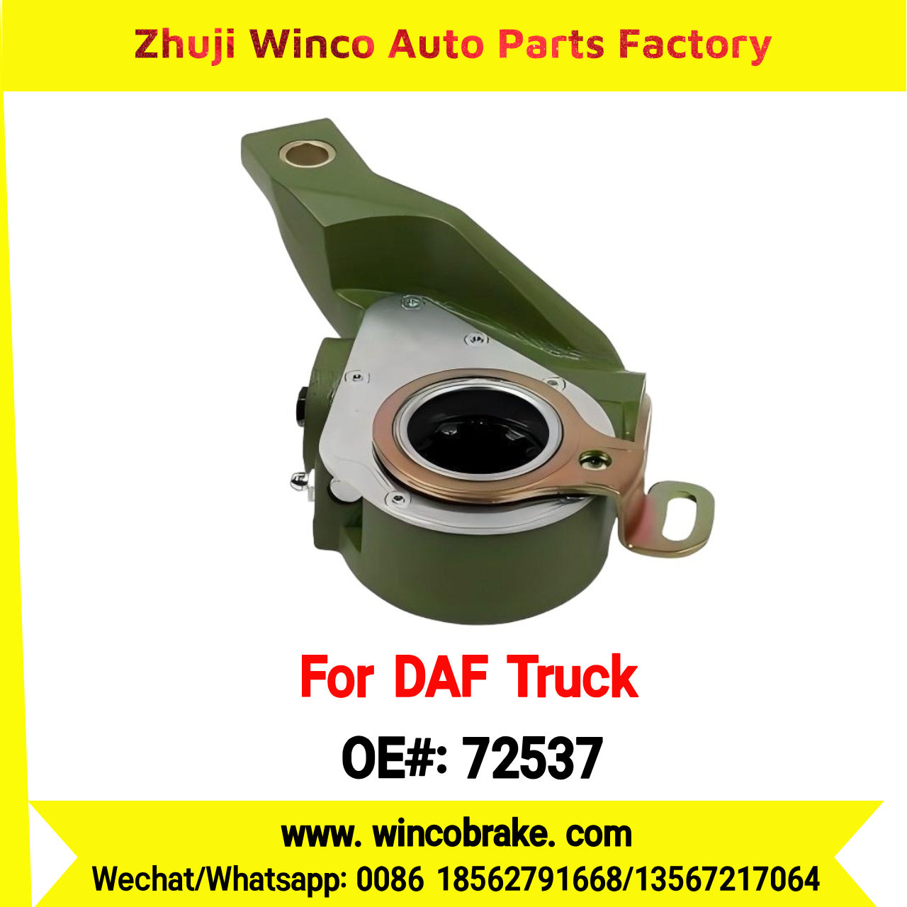 Winco OEM 72537 Automatic Slack Adjuster OEM 0159588 TO FIT DAF Truck RH Spline 10 Teeth Replaces Haldex 72537