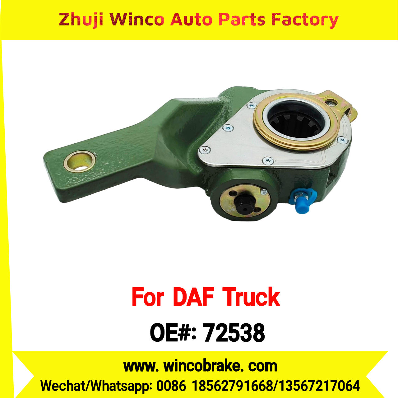 Winco OEM 72538 Automatic Slack Adjuster OEM 0159589 TO FIT DAF Truck RH Spline 10 Teeth Replaces Haldex 72538