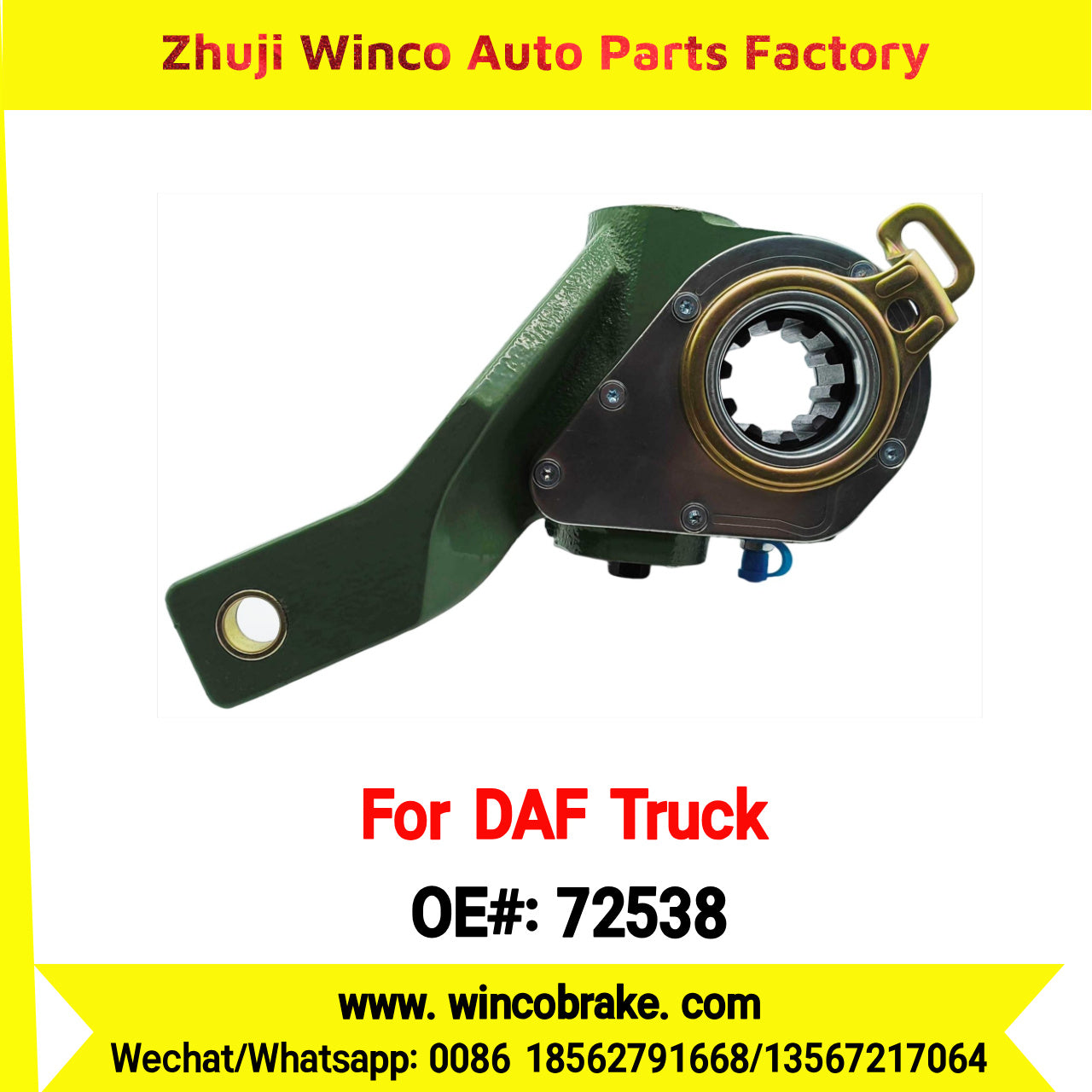 Winco OEM 72538 Automatic Slack Adjuster OEM 0159589 TO FIT DAF Truck RH Spline 10 Teeth Replaces Haldex 72538