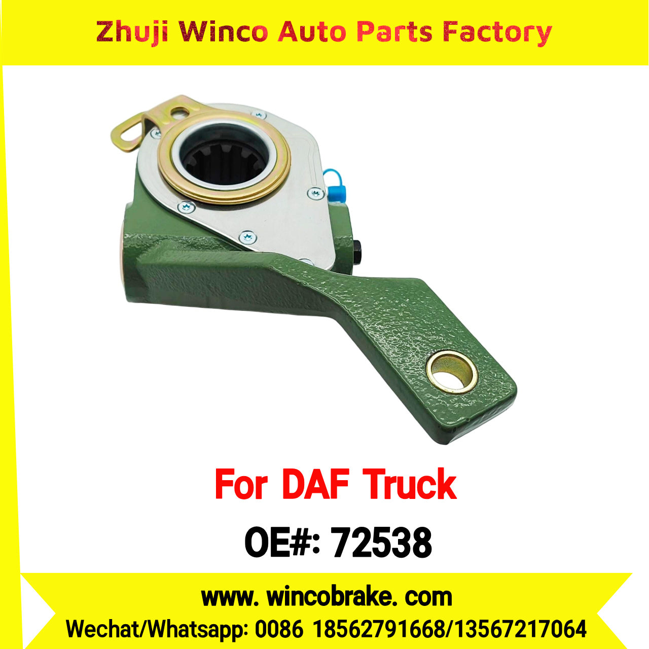 Winco OEM 72538 Automatic Slack Adjuster OEM 0159589 TO FIT DAF Truck RH Spline 10 Teeth Replaces Haldex 72538