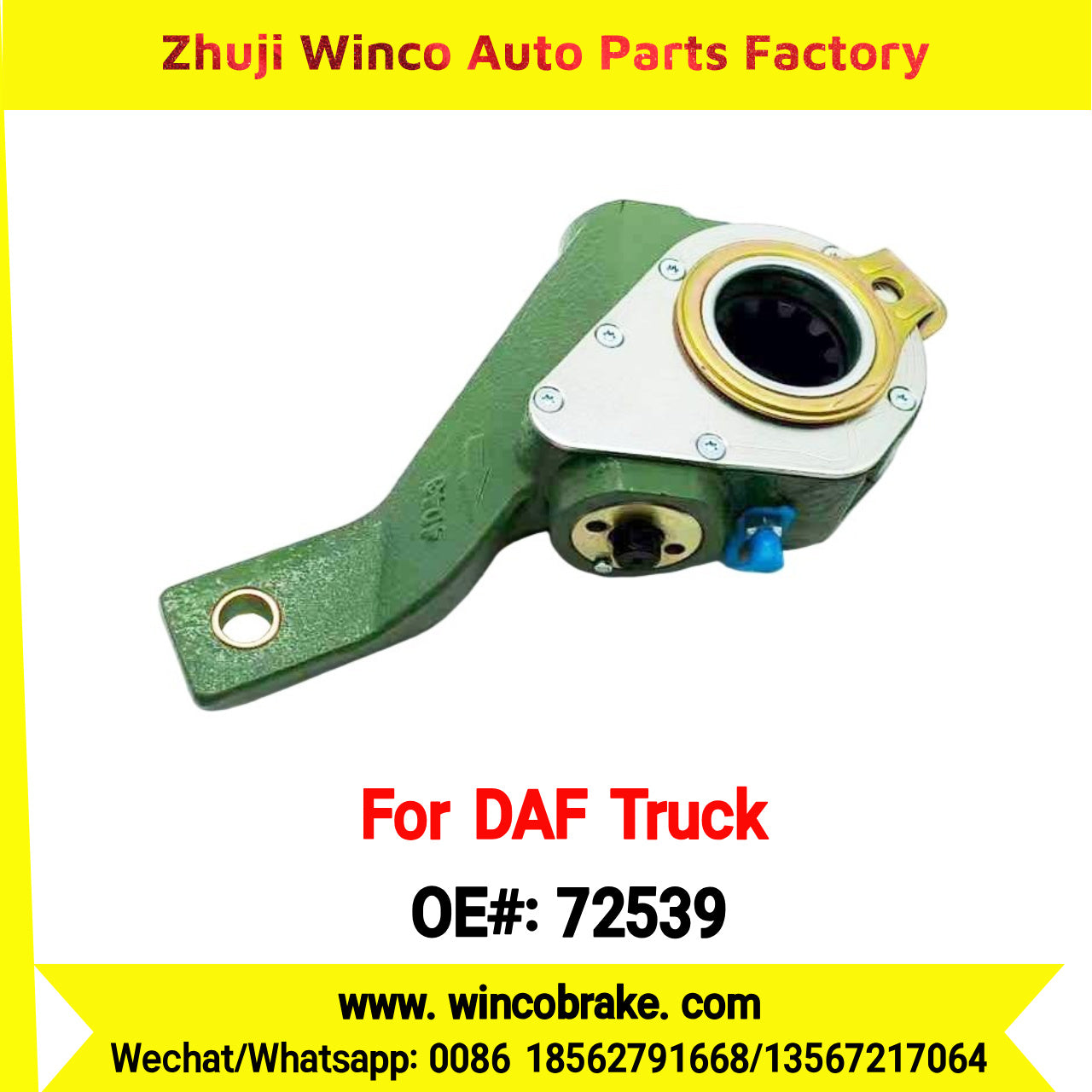 Winco OEM 72539 Automatic Slack Adjuster OEM 0159590 TO FIT DAF Truck LH Spline 10 Teeth Replaces Haldex 72539