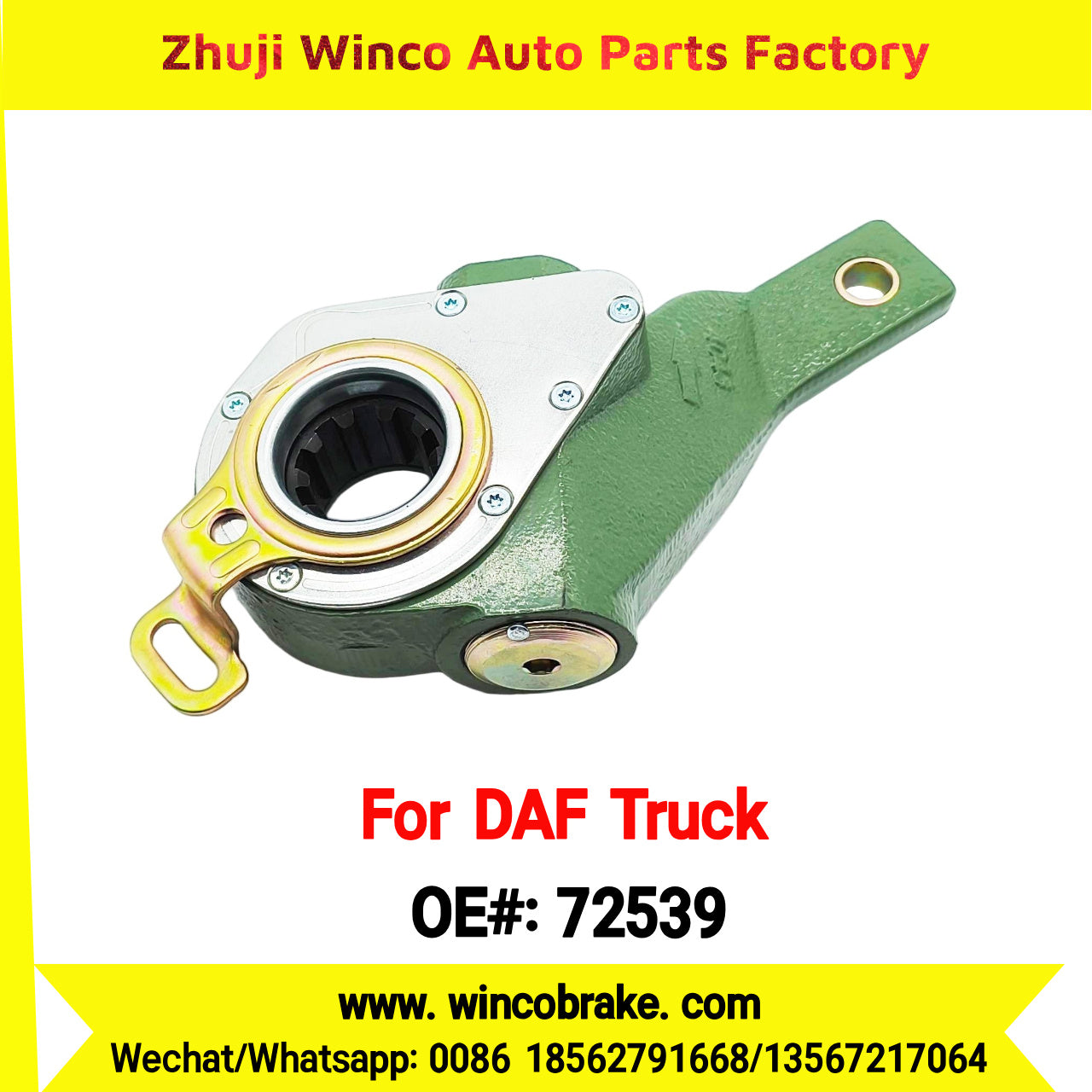 Winco OEM 72539 Automatic Slack Adjuster OEM 0159590 TO FIT DAF Truck LH Spline 10 Teeth Replaces Haldex 72539