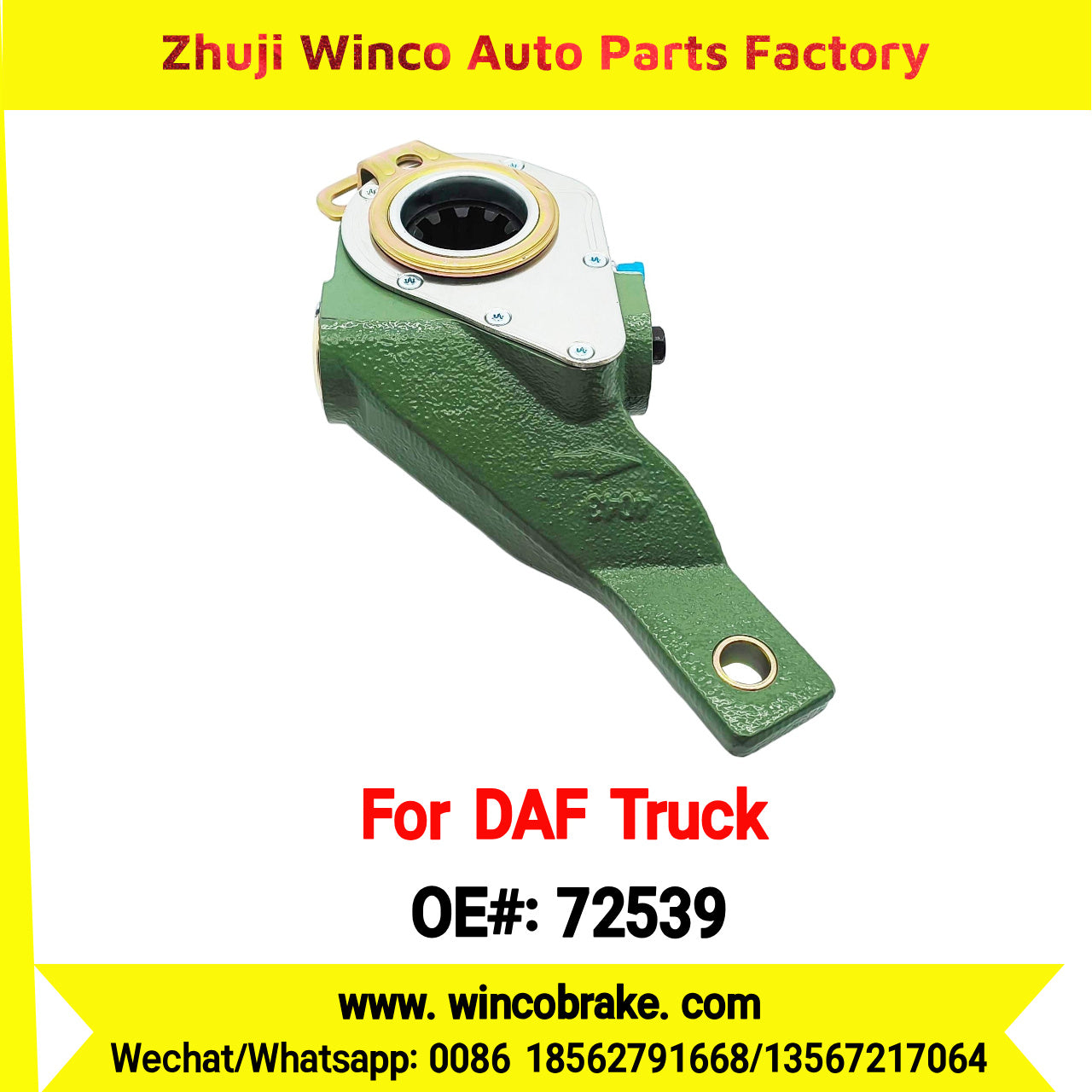 Winco OEM 72539 Automatic Slack Adjuster OEM 0159590 TO FIT DAF Truck LH Spline 10 Teeth Replaces Haldex 72539