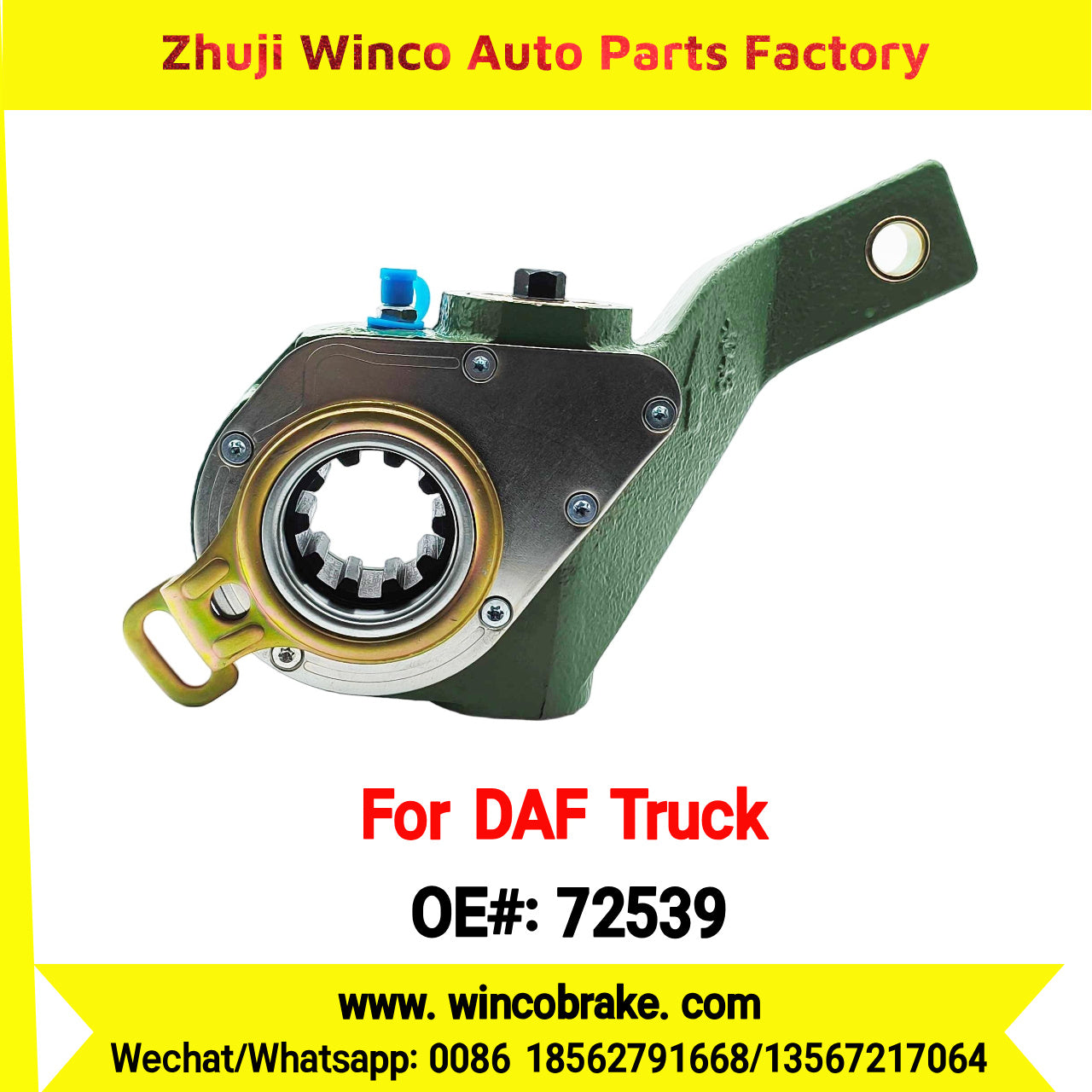 Winco OEM 72539 Automatic Slack Adjuster OEM 0159590 TO FIT DAF Truck LH Spline 10 Teeth Replaces Haldex 72539