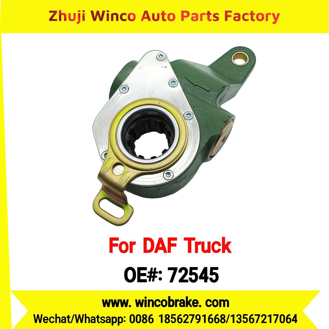 Winco OEM 72545 Automatic Slack Adjuster OEM 0159564 TO FIT DAF Truck RH Spline 10 Teeth Replaces Haldex 72545