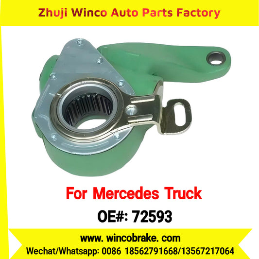 Winco OEM 72593 Brake Adjuster for Mercedes Benz Truck OEM 6524200038 Automatic Slack Adjuster Auto Parts Brake Adjusting Arm Haldex Type 1 Hole TO FIT MERCEDES TRUCKS LH 26 Teeth Replace Haldex 72593