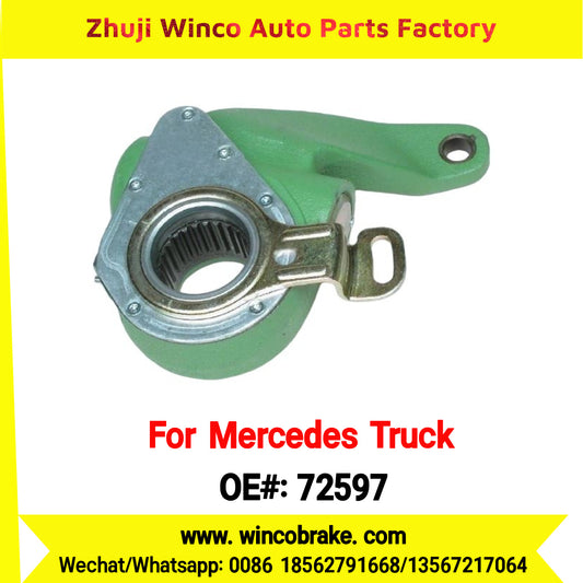 Winco OEM 72597 Brake Adjuster for Mercedes Benz Truck Automatic Slack Adjuster OEM 6524200038 Auto Parts Brake Adjusting Arm Haldex Type 1 Hole TO FIT MERCEDES Trucks LH 26 Teeth Replace Haldex 72597