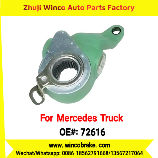 Winco OEM 72616 Brake Adjuster for Mercedes Benz Truck Automatic Slack Adjuster OEM 6194200638 Auto Parts Brake Adjusting Arm Haldex Type 1 Hole TO FIT MERCEDES Trucks LH 26 Teeth Replace Haldex 72616