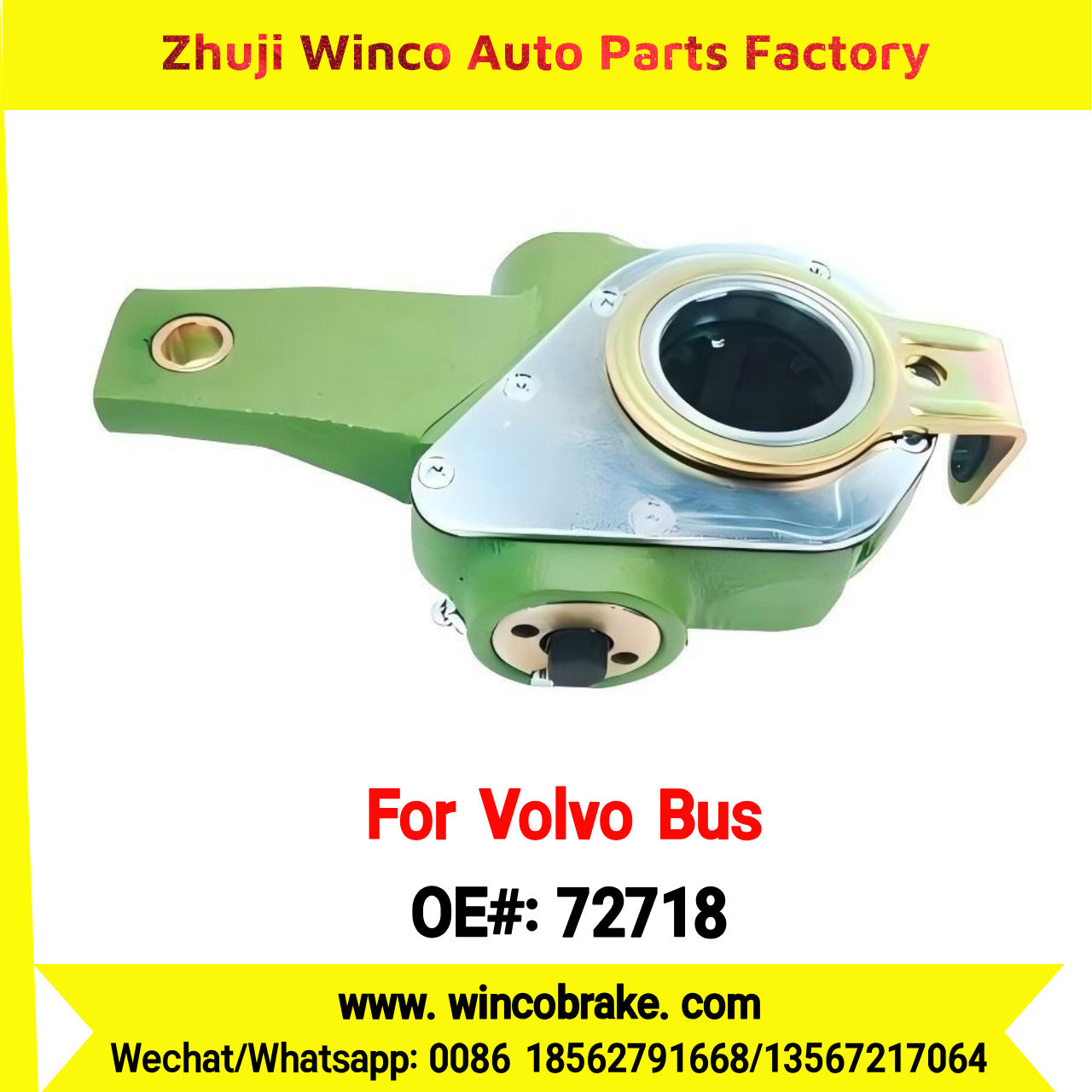Winco OEM 72718 Automatic Slack Adjuster TO FIT Volvo Bus Replaces OEM 1134294 RH 10 Teeth Haldex 72718
