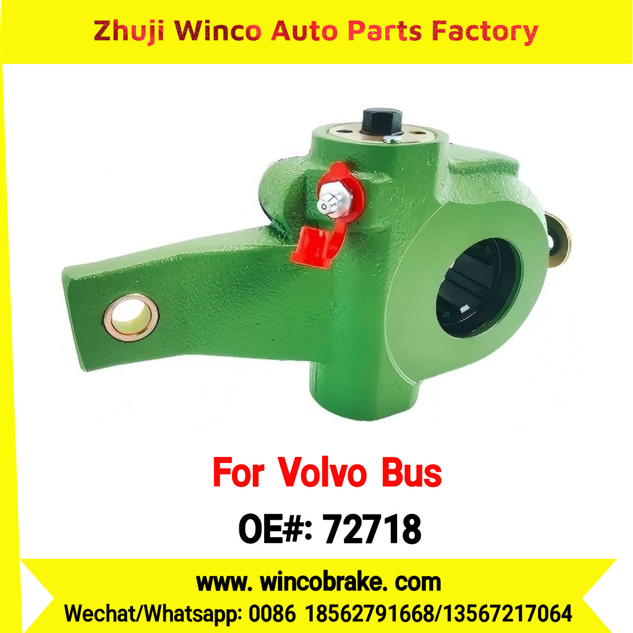 Winco OEM 72718 Automatic Slack Adjuster TO FIT Volvo Bus Replaces OEM 1134294 RH 10 Teeth Haldex 72718