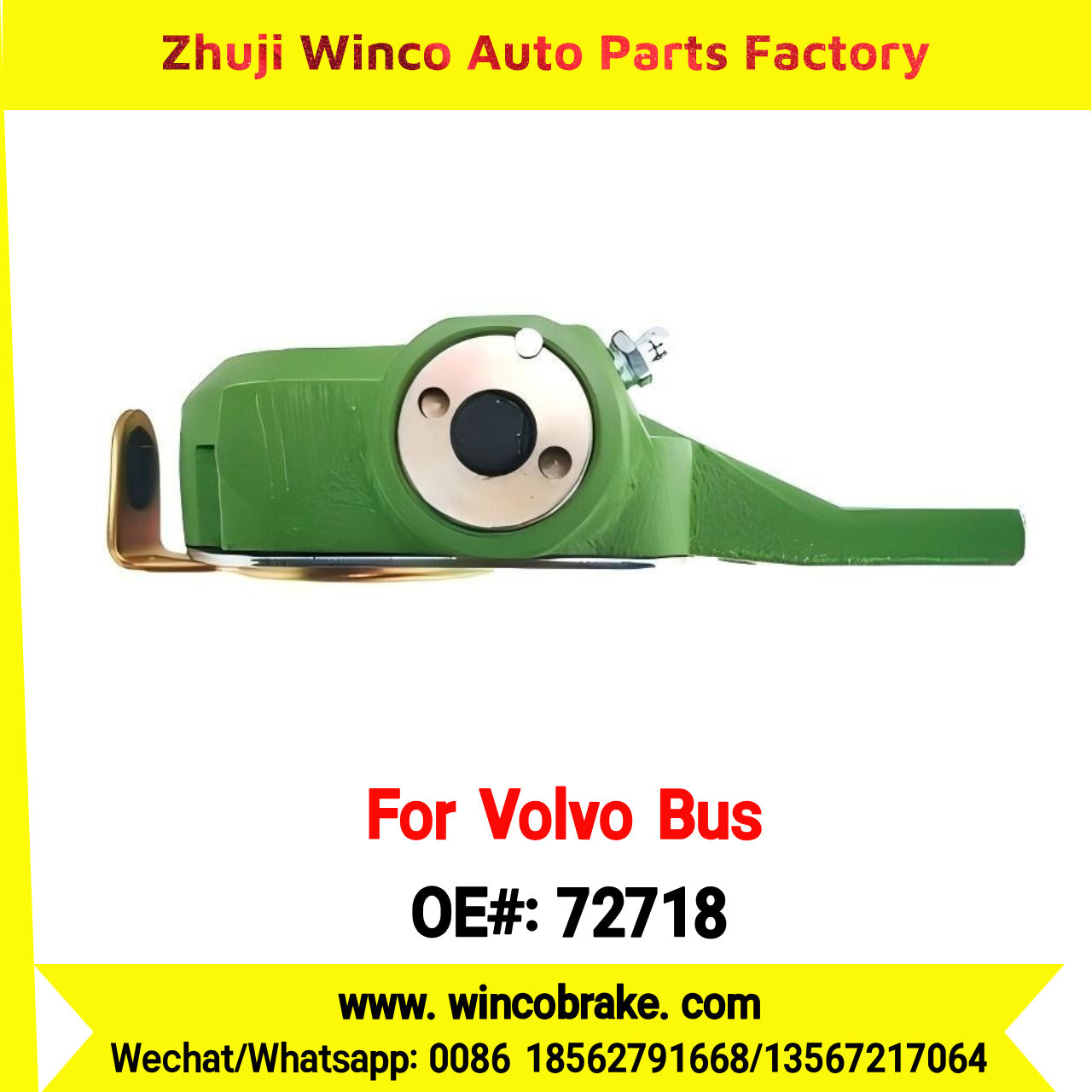 Winco OEM 72718 Automatic Slack Adjuster TO FIT Volvo Bus Replaces OEM 1134294 RH 10 Teeth Haldex 72718