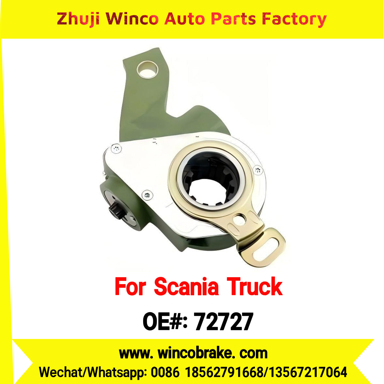 Winco OEM 72727 Automatic Slack Adjuster TO FIT Scania TRUCK & BUS Replaces OEM 1789571 RH 10 Teeth Haldex 72727