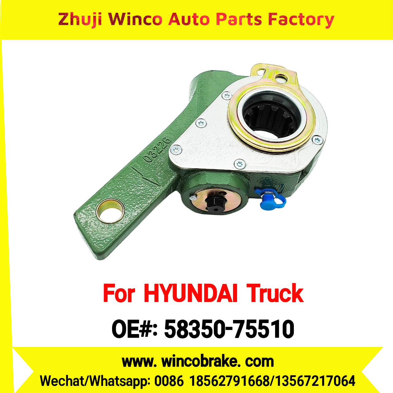 Winco OEM 58350-75510 Automatic Slack Adjuster 58350-75510 for Korea Trucks & Buses to Southeast Asia Market Replace 72779