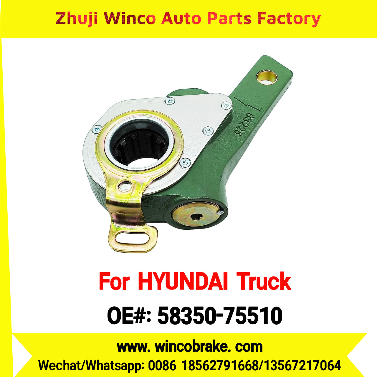 Winco OEM 58350-75510 Automatic Slack Adjuster 58350-75510 for Korea Trucks & Buses to Southeast Asia Market Replace 72779
