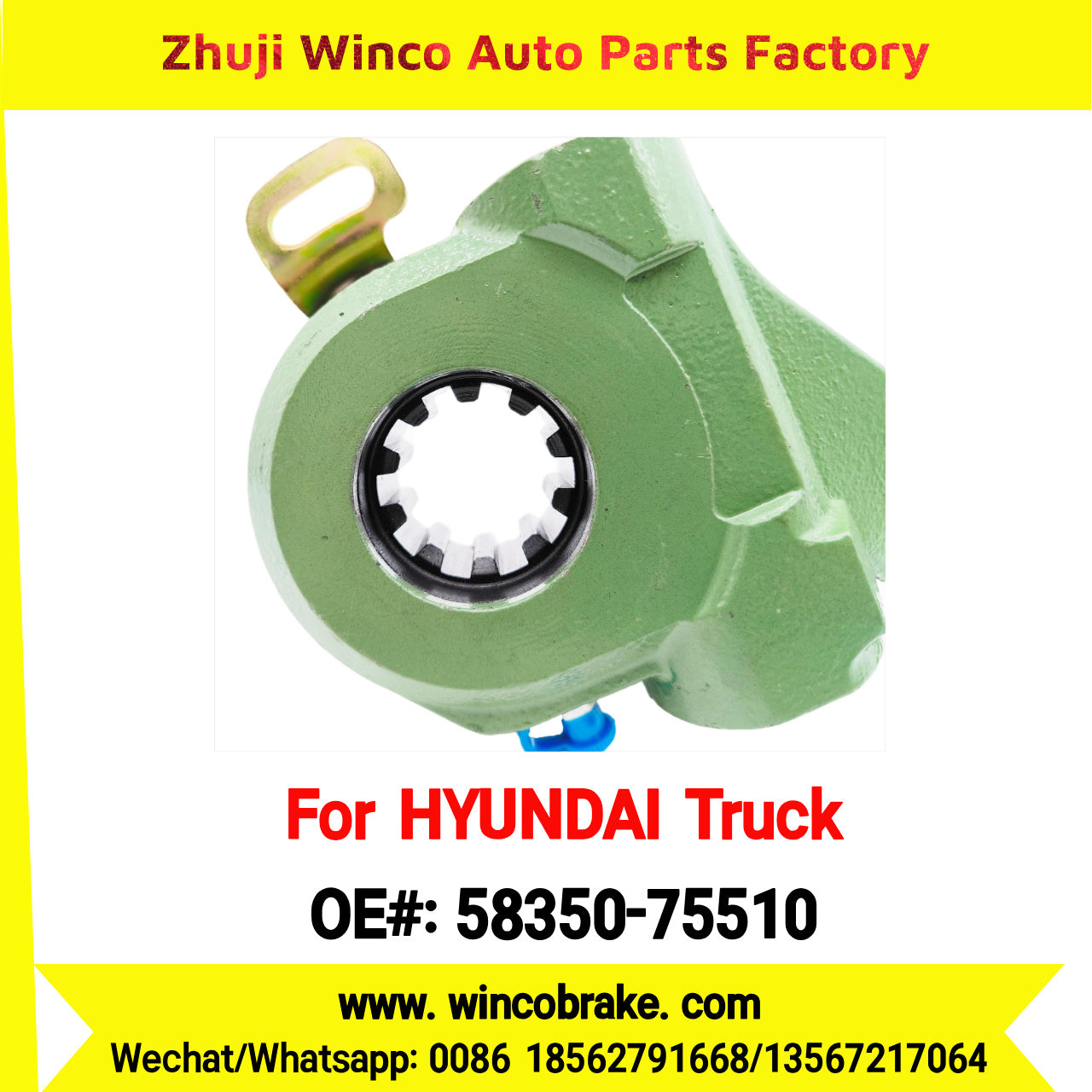 Winco OEM 58350-75510 Automatic Slack Adjuster 58350-75510 for Korea Trucks & Buses to Southeast Asia Market Replace 72779
