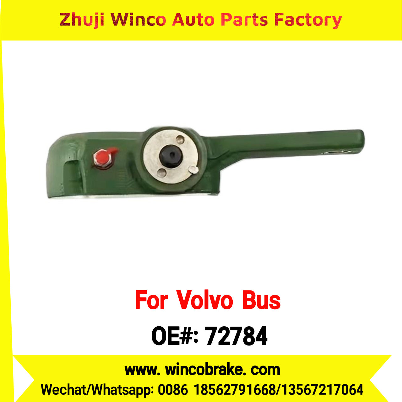 Winco OEM 72784 Automatic Slack Adjuster TO FIT Volvo Bus Replaces OEM 1197965 LH 10 Teeth Haldex 72784