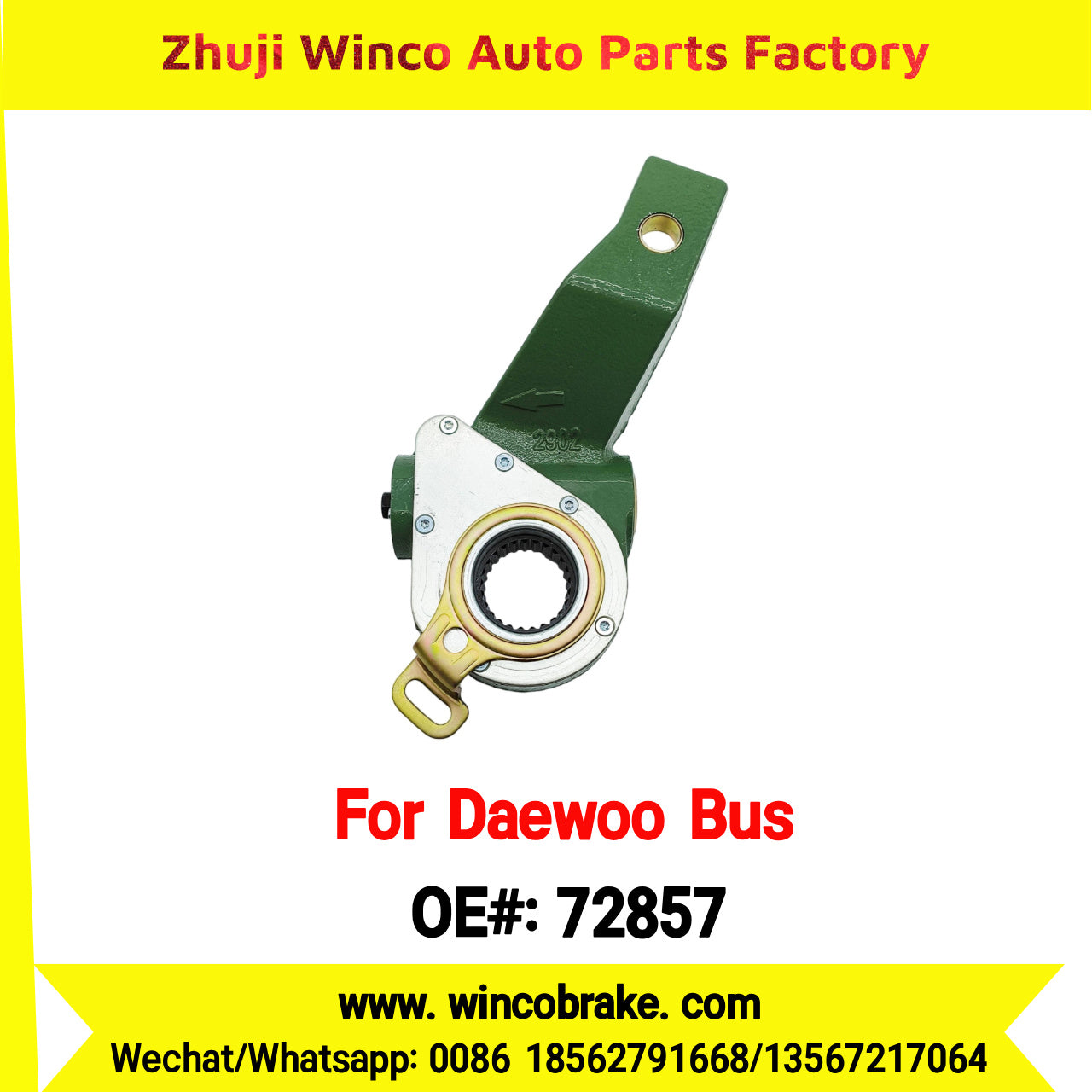 Winco OEM 72857 Automatic Slack Adjuster for Suit to Daewoo Truck and Bus South Korea