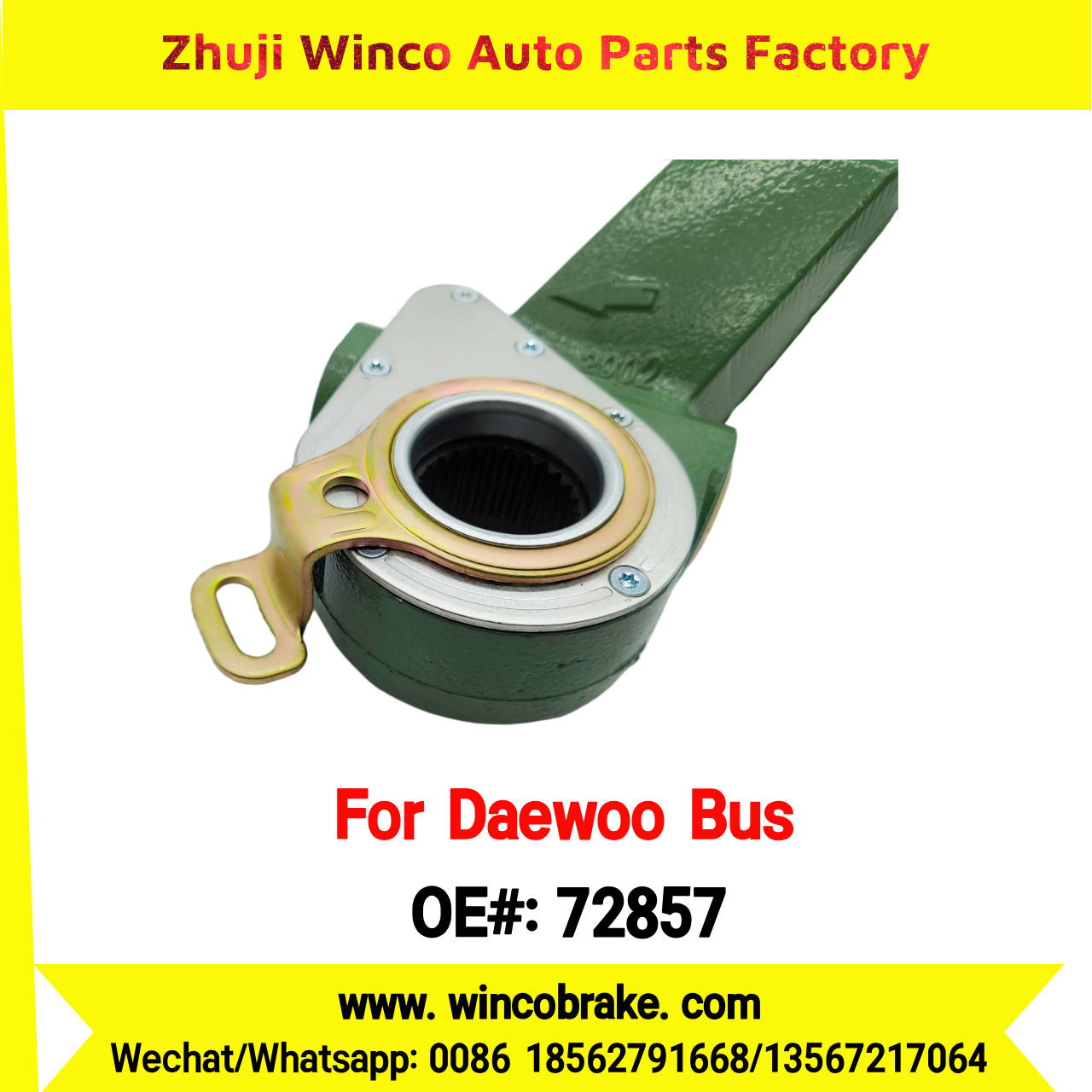 Winco OEM 72857 Automatic Slack Adjuster for Suit to Daewoo Truck and Bus South Korea