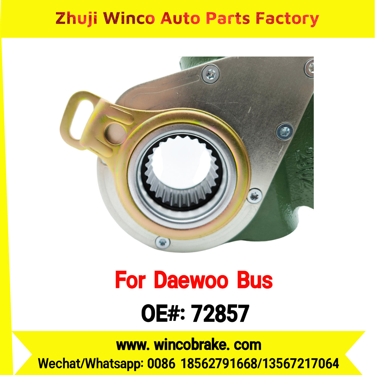 Winco OEM 72857 Automatic Slack Adjuster for Suit to Daewoo Truck and Bus South Korea