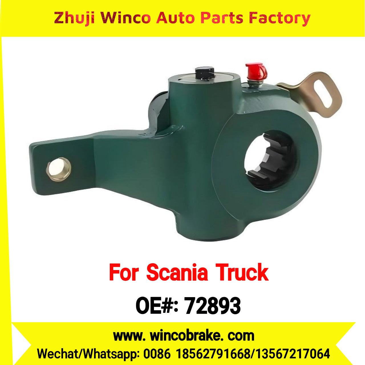 Winco OEM 72893 Automatic Slack Adjuster TO FIT Scania TRUCK & BUS Replaces OEM 394194 RH 10 Teeth Haldex 72893
