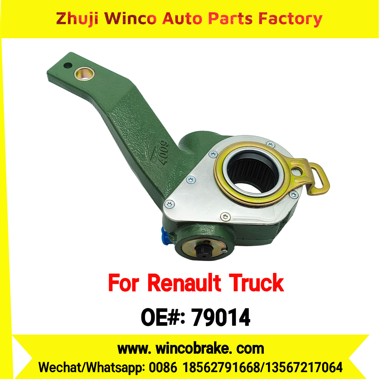 Winco OEM 79014 Automatic Slack Adjuster TO FIT Renault Truck 27 Teeth, 175, 14mm Bushing REPLACES HALDEX 79014