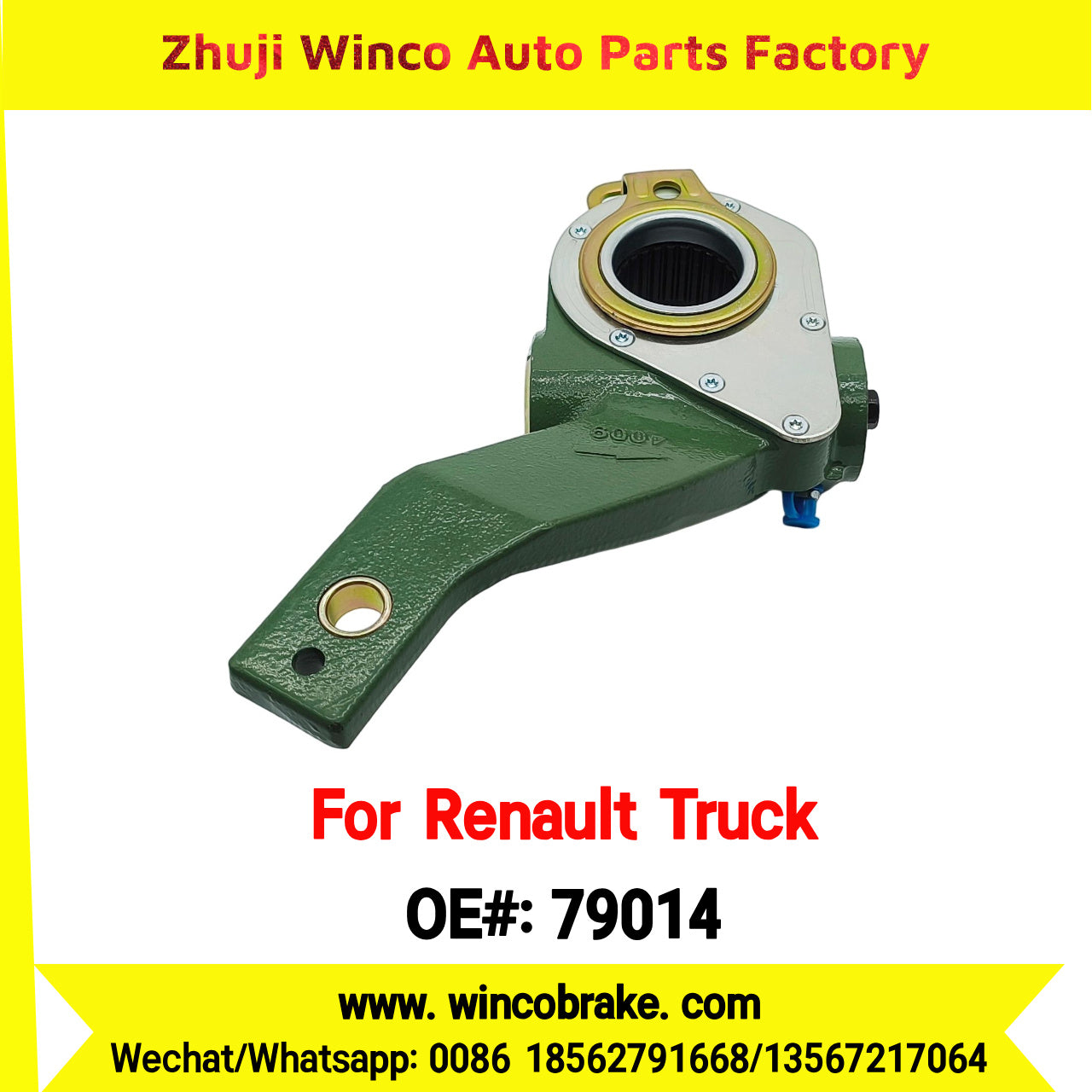 Winco OEM 79014 Automatic Slack Adjuster TO FIT Renault Truck 27 Teeth, 175, 14mm Bushing REPLACES HALDEX 79014