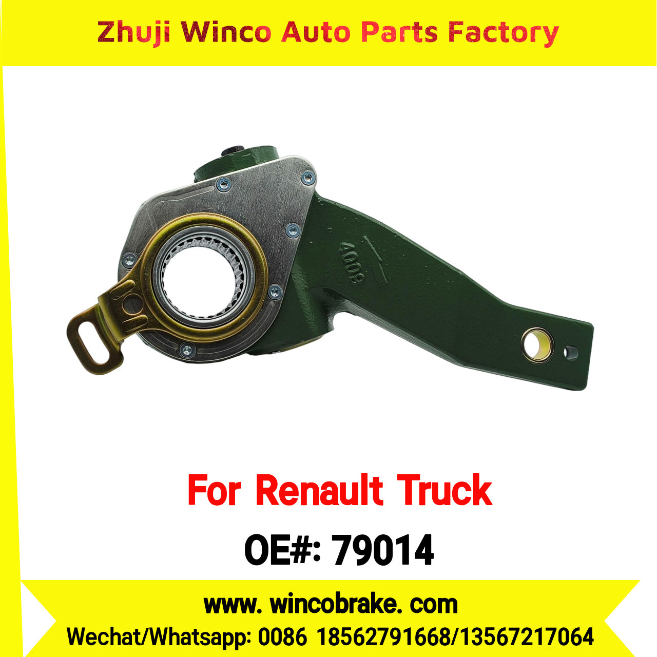 Winco OEM 79014 Automatic Slack Adjuster TO FIT Renault Truck 27 Teeth, 175, 14mm Bushing REPLACES HALDEX 79014