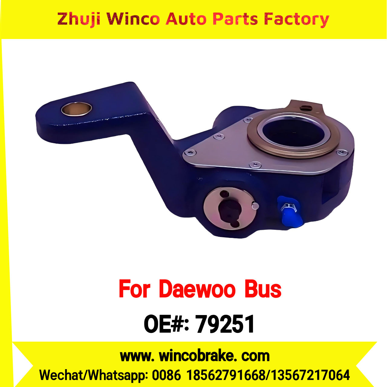 Winco OEM 79251 Export Automatic Slack Adjuster to Fit Daewoo Bus Replaces Haldex 79251