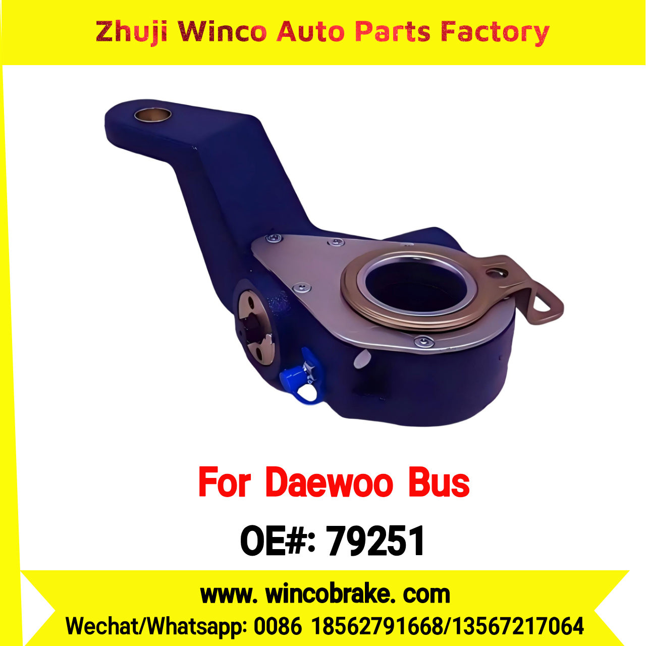 Winco OEM 79251 Export Automatic Slack Adjuster to Fit Daewoo Bus Replaces Haldex 79251