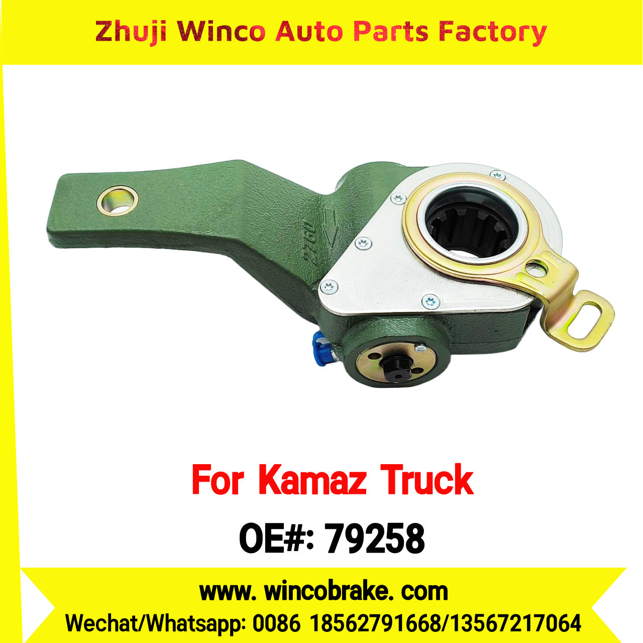 Winco OEM 79258 Automatic Slack Adjuster for RH 10 Teeth KAMAZ Truck 6520 to Replace HALDEX 79258 Russian Heavy Duty