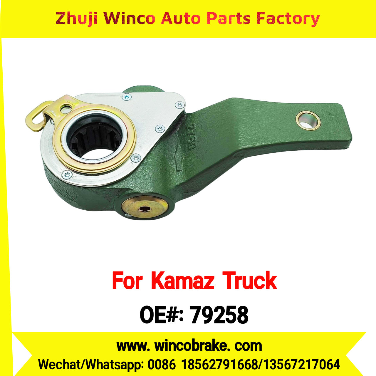 Winco OEM 79258 Automatic Slack Adjuster for RH 10 Teeth KAMAZ Truck 6520 to Replace HALDEX 79258 Russian Heavy Duty